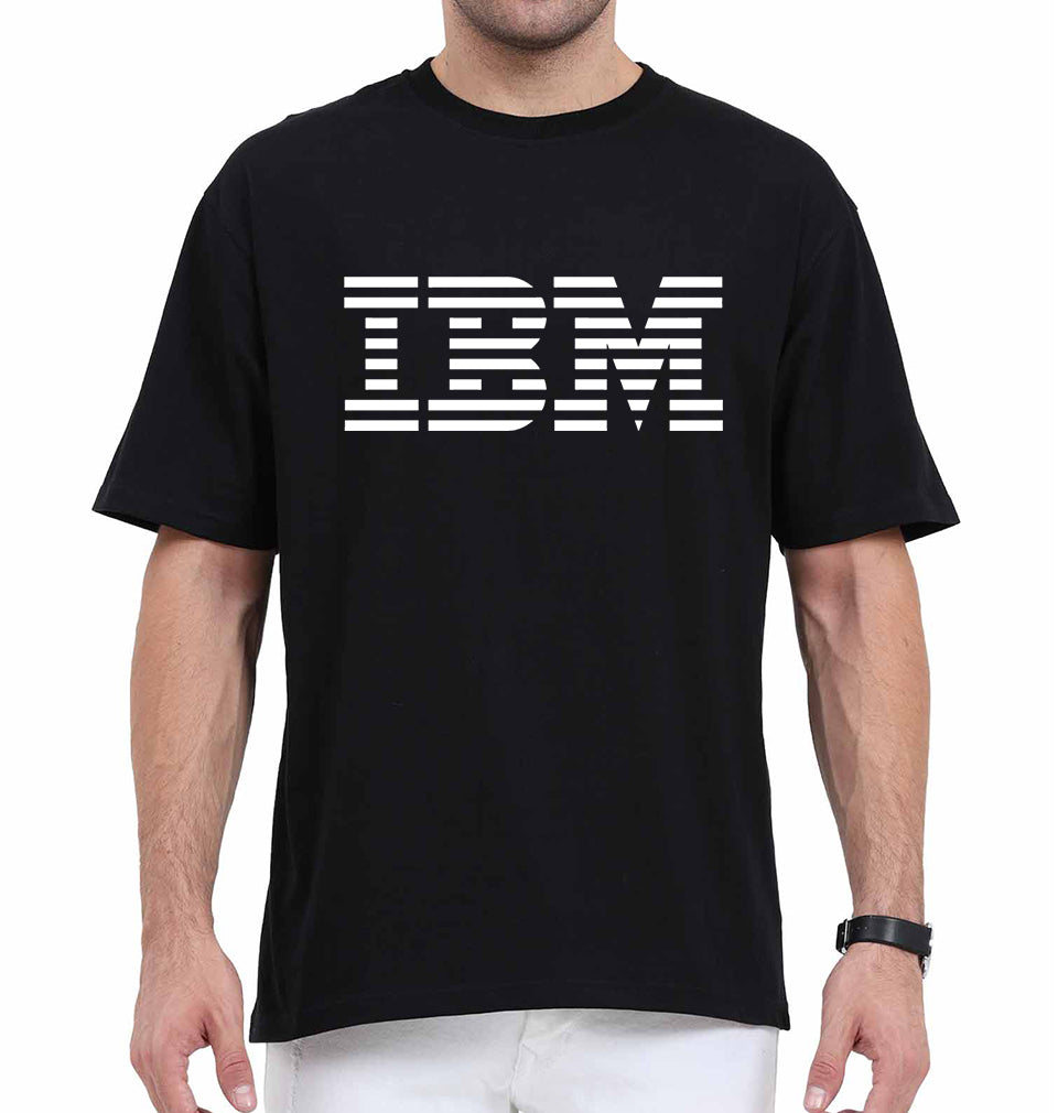 IBM Oversized T-Shirt for Men-Black-Ektarfa.online