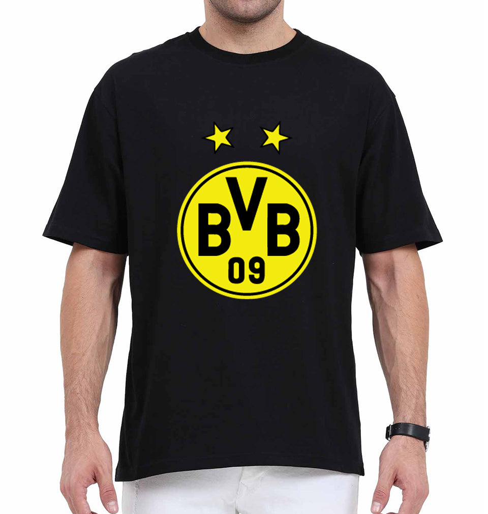 Borussia Dortmund Oversized T-Shirt for Men-Black-Ektarfa.online