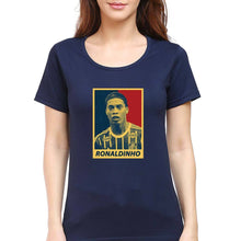 Load image into Gallery viewer, Ronaldinho T-Shirt for Women-XS(32 Inches)-Navy Blue-Ektarfa.online
