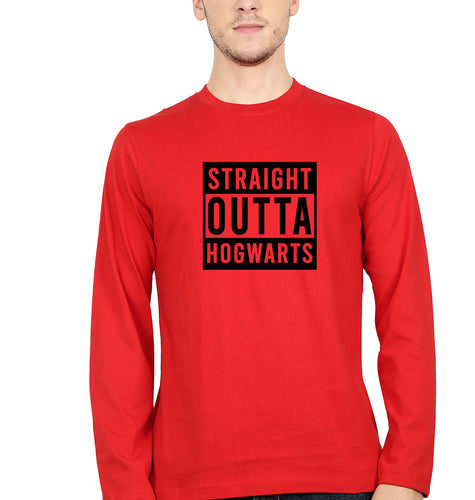 Harry Potter Hogwarts Full Sleeves T-Shirt for Men-Red-Ektarfa.online