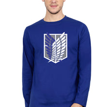 Load image into Gallery viewer, Attack on Titan Full Sleeves T-Shirt for Men-Royal Blue-Ektarfa.online
