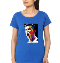 Load image into Gallery viewer, Cristiano Ronaldo CR7 T-Shirt for Women-Royal Blue-Ektarfa.online
