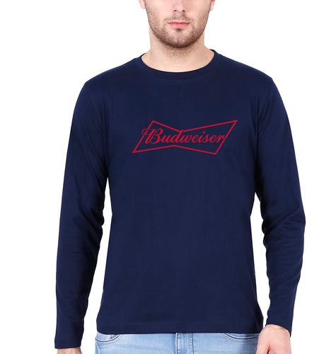 Budweiser Full Sleeves T-Shirt for Men-Navy Blue-Ektarfa.online