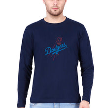 Load image into Gallery viewer, Los Angeles Dodgers Full Sleeves T-Shirt for Men-Navy Blue-Ektarfa.online

