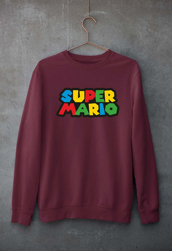 Super Mario Unisex Sweatshirt for Men/Women-Maroon-Ektarfa.online