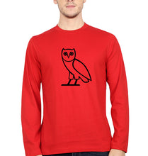 Load image into Gallery viewer, Ovo Full Sleeves T-Shirt for Men-Red-Ektarfa.online
