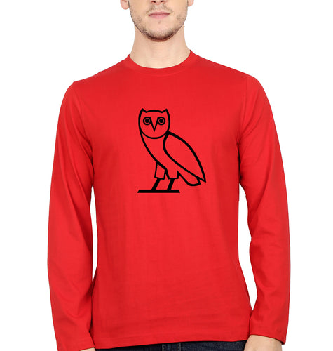 Ovo Full Sleeves T-Shirt for Men-Red-Ektarfa.online