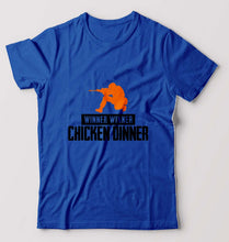 Load image into Gallery viewer, PUBG Winner Winner Chicken Dinner T-Shirt for Men-Royal Blue-Ektarfa.online
