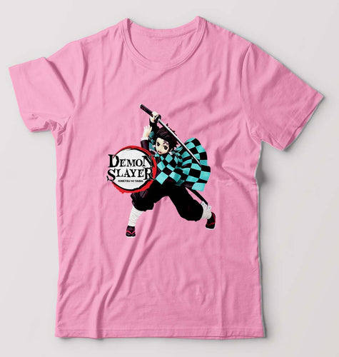 Demon Slayer T-Shirt for Men-Light Baby Pink-Ektarfa.online