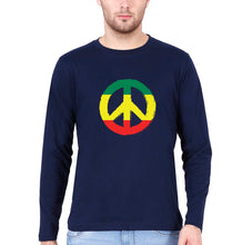 Load image into Gallery viewer, Bob Marley Peace Full Sleeves T-Shirt for Men-Navy Blue-Ektarfa.online
