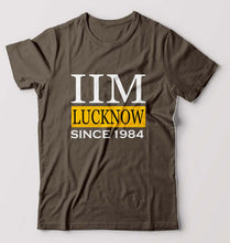 Load image into Gallery viewer, IIM Lucknow T-Shirt for Men-S(38 Inches)-Olive Green-Ektarfa.online

