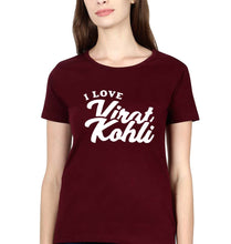 Load image into Gallery viewer, Virat Kohli T-Shirt for Women-Maroon-Ektarfa.online
