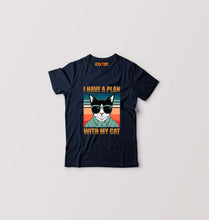 Load image into Gallery viewer, Cat Kids T-Shirt for Boy/Girl-Navy Blue-Ektarfa.online
