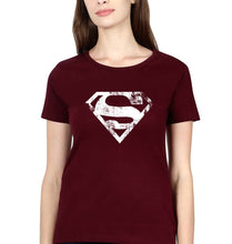 Load image into Gallery viewer, Superman Superhero T-Shirt for Women-Maroon-Ektarfa.online
