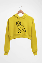 Load image into Gallery viewer, Ovo Crop HOODIE FOR WOMEN-Mustard Yellow-Ektarfa.online
