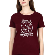 Load image into Gallery viewer, Black Sabbath T-Shirt for Women-XS(32 Inches)-Maroon-Ektarfa.online

