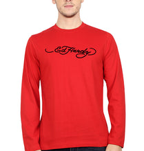 Load image into Gallery viewer, Ed Hardy Full Sleeves T-Shirt for Men-Red-Ektarfa.online
