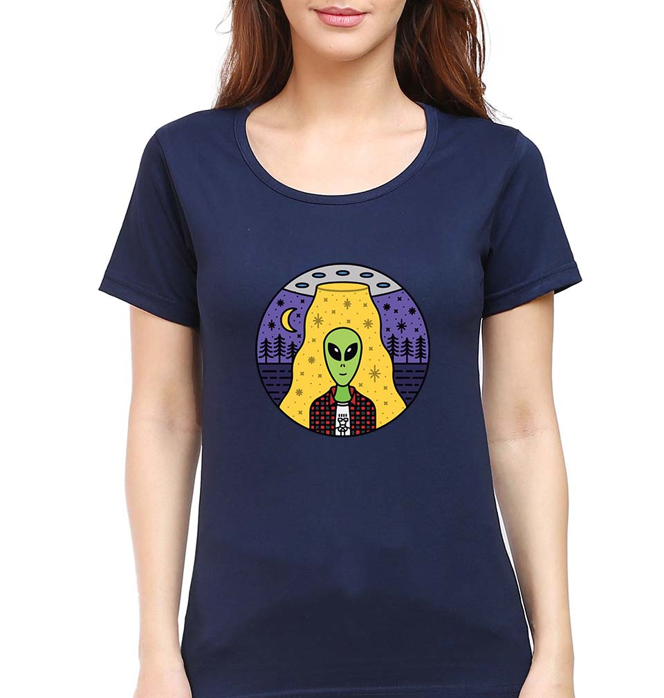 Alien T-Shirt for Women-Navy Blue-Ektarfa.online