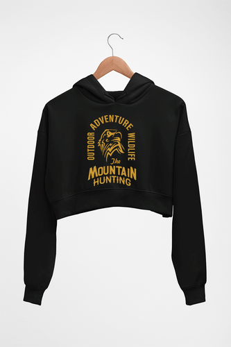 Eagle Crop HOODIE FOR WOMEN-Black-Ektarfa.online
