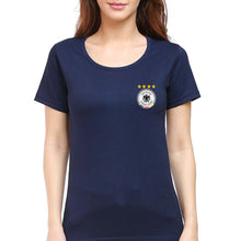 Load image into Gallery viewer, Germany Football T-Shirt for Women-XS(32 Inches)-Navy Blue-Ektarfa.online
