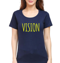 Load image into Gallery viewer, Vision T-Shirt for Women-XS(32 Inches)-Navy Blue-Ektarfa.online
