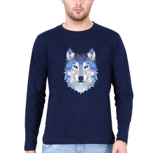 Load image into Gallery viewer, Wolf Full Sleeves T-Shirt for Men-Navy Blue-Ektarfa.online
