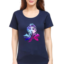 Load image into Gallery viewer, Frozen Elsa T-Shirt for Women-Navy Blue-Ektarfa.online
