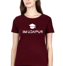 Load image into Gallery viewer, IIM Udaipur T-Shirt for Women-XS(32 Inches)-Maroon-Ektarfa.online
