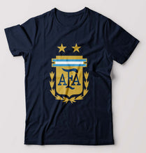 Load image into Gallery viewer, Argentina Football T-Shirt for Men-S(38 Inches)-Navy Blue-Ektarfa.online
