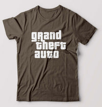 Load image into Gallery viewer, Grand Theft Auto (GTA) T-Shirt for Men-S(38 Inches)-Olive Green-Ektarfa.online
