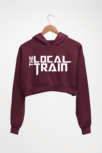 The Local Train Crop HOODIE FOR WOMEN-Maroon-Ektarfa.online