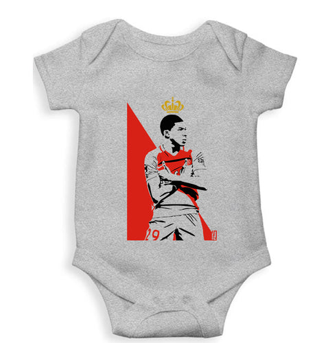 Kylian Mbappé Kids Romper For Baby Boy/Girl-0-5 Months(18 Inches)-Grey-Ektarfa.online