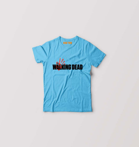 The Walking Dead Kids T-Shirt for Boy/Girl-Light Blue-Ektarfa.online