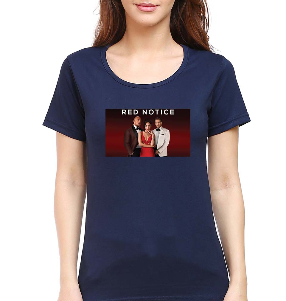 Red Notice T-Shirt for Women-Navy Blue-Ektarfa.online