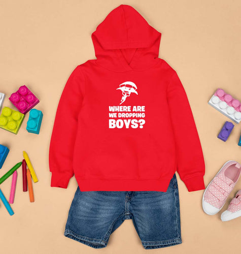 PUBG Where Are We Dropping Boys Kids Hoodie for Boy/Girl-RED-Ektarfa.online