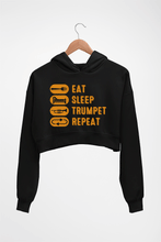 Load image into Gallery viewer, Trumpet Crop HOODIE FOR WOMEN-Black-Ektarfa.online
