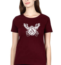 Load image into Gallery viewer, Linkin Park T-Shirt for Women-XS(32 Inches)-Maroon-Ektarfa.online
