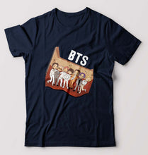 Load image into Gallery viewer, BTS Kpop T-Shirt for Men-Navy Blue-Ektarfa.online
