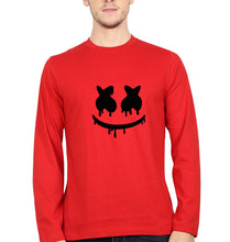 Load image into Gallery viewer, Marshmello Full Sleeves T-Shirt for Men-Red-Ektarfa.online
