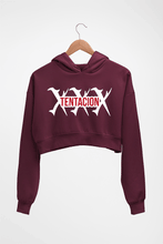 Load image into Gallery viewer, xxxtentaction Crop HOODIE FOR WOMEN-Maroon-Ektarfa.online
