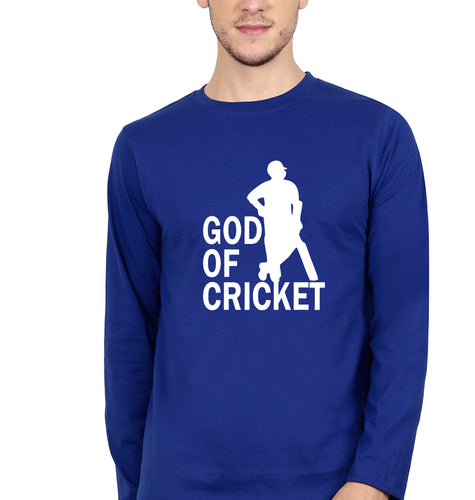 Sachin Tendulkar God Full Sleeves T-Shirt for Men-Royal blue-Ektarfa.online