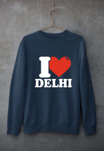 Load image into Gallery viewer, I Love Delhi Unisex Sweatshirt for Men/Women-Navy Blue-Ektarfa.online
