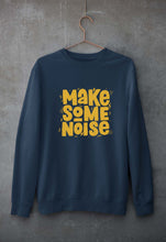 Load image into Gallery viewer, Make Some Noise Unisex Sweatshirt for Men/Women-S(40 Inches)-Navy Blue-Ektarfa.online
