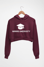 Load image into Gallery viewer, NMIMS Crop HOODIE FOR WOMEN-Maroon-Ektarfa.online
