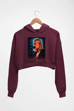 Load image into Gallery viewer, Kurt Cobain Crop HOODIE FOR WOMEN-Maroon-Ektarfa.online
