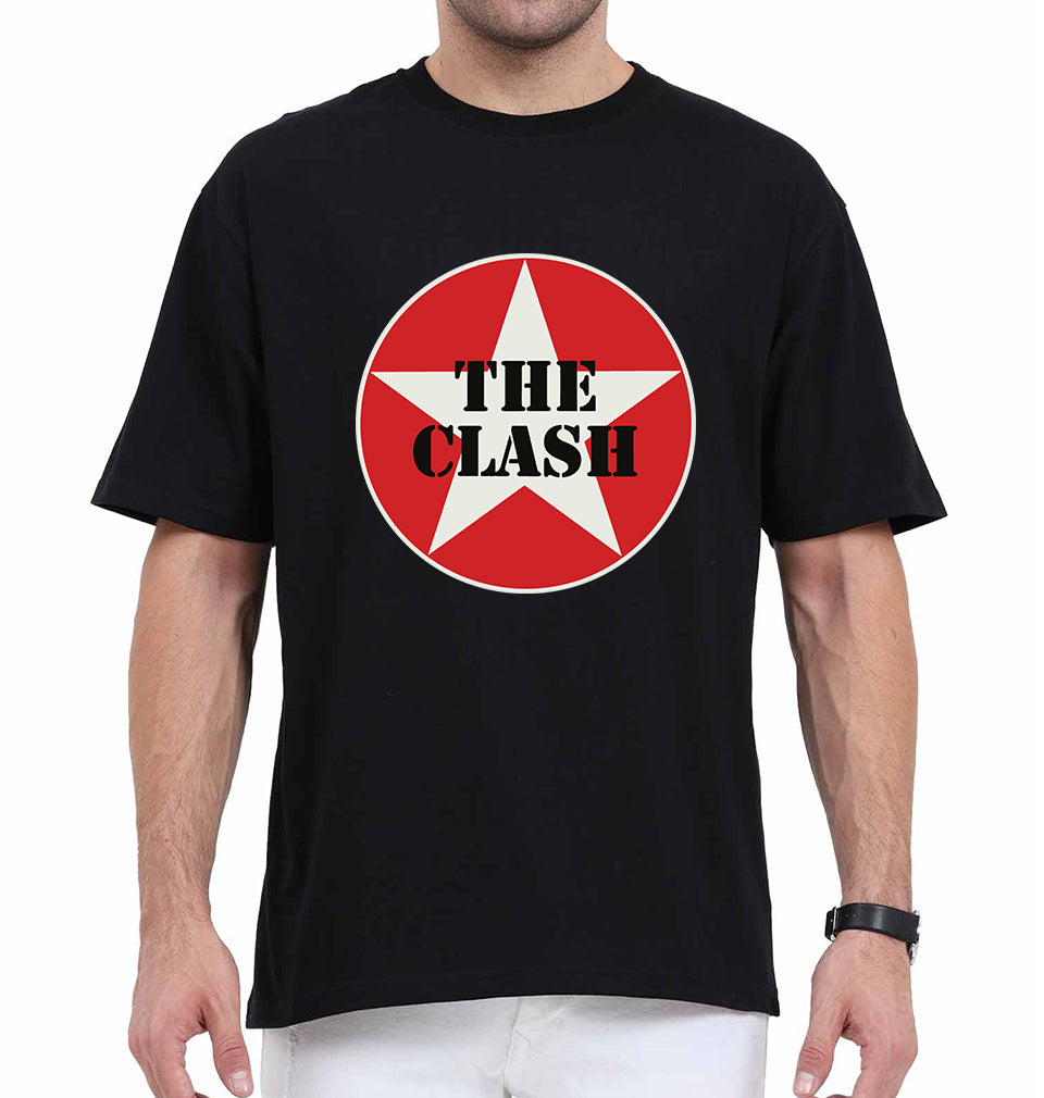 The Clash Oversized T-Shirt for Men-Black-Ektarfa.online