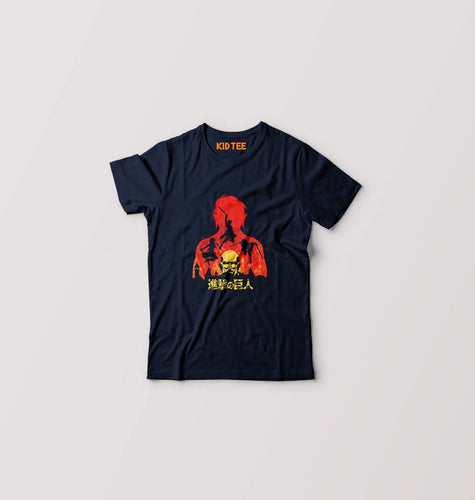 Attack on Titan Kids T-Shirt for Boy/Girl-Navy Blue-Ektarfa.online