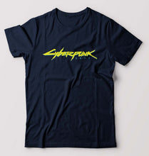 Load image into Gallery viewer, Cyberpunk T-Shirt for Men-S(38 Inches)-Navy Blue-Ektarfa.online
