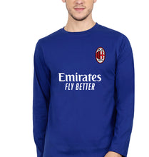 Load image into Gallery viewer, A.C. Milan 2021-22 Full Sleeves T-Shirt for Men-S(38 Inches)-Royal Blue-Ektarfa.online

