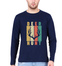 Load image into Gallery viewer, Deer Full Sleeves T-Shirt for Men-NAVY BLUE-Ektarfa.online
